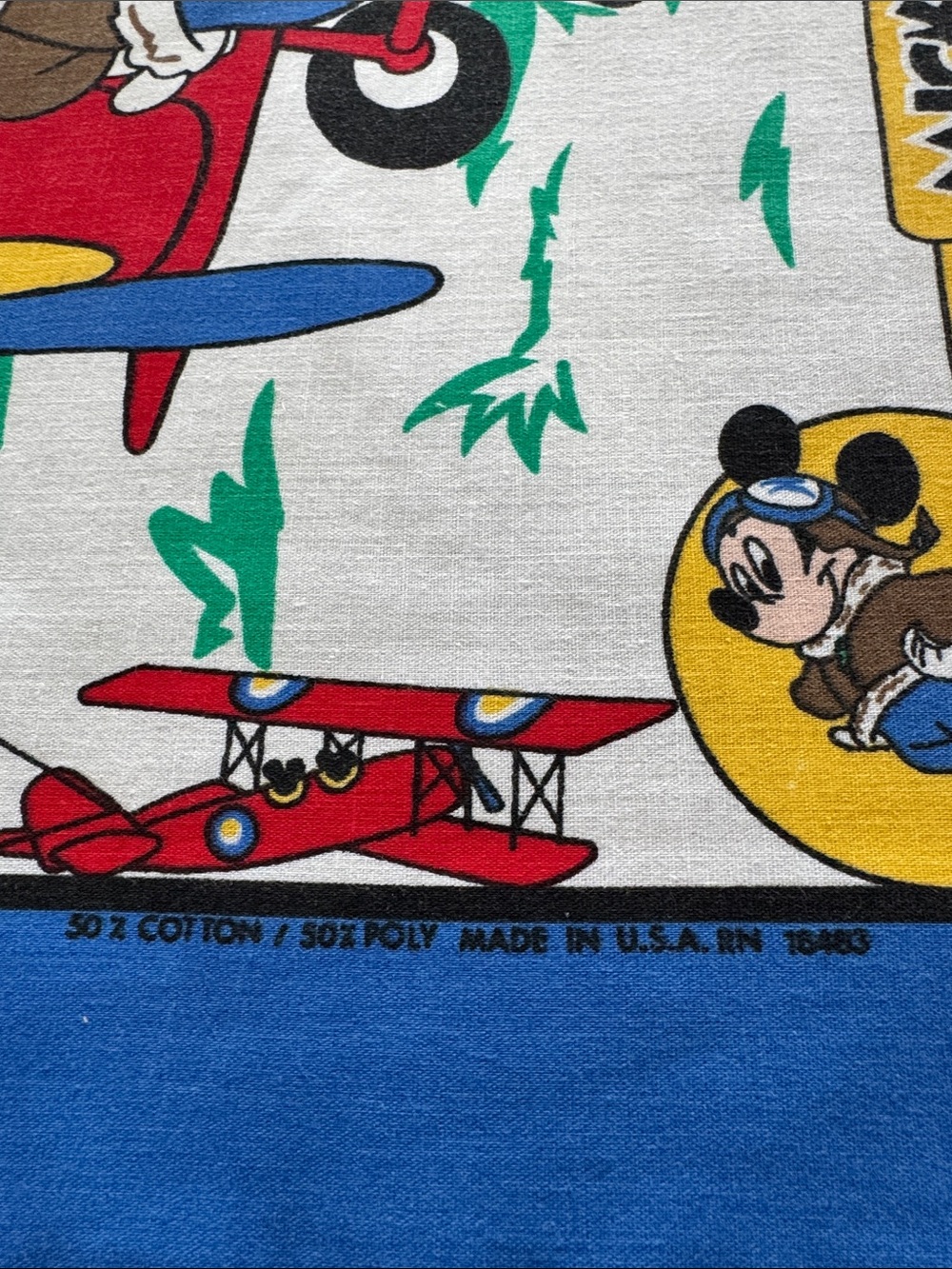 Disney Mickey Mouse Pilot Bandana - Blue, Red, Yellow - Picture 2 of 4